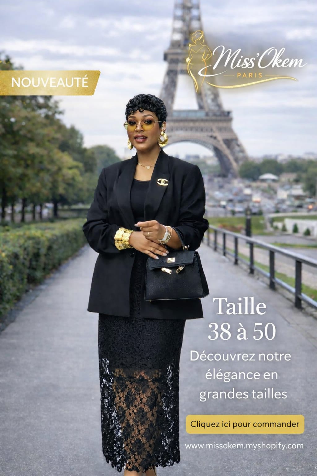 Ensemble Élégance Parisienne – Miss’Okem NOIR