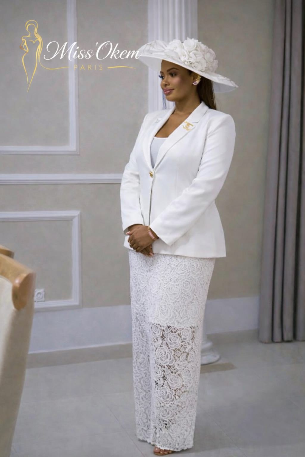 Ensemble Élégance Parisienne – Miss’Okem BLANC