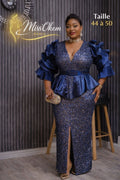 Robe Prestige Nuit Scintillante – Miss’Okem Paris (Taille 44 à 50)