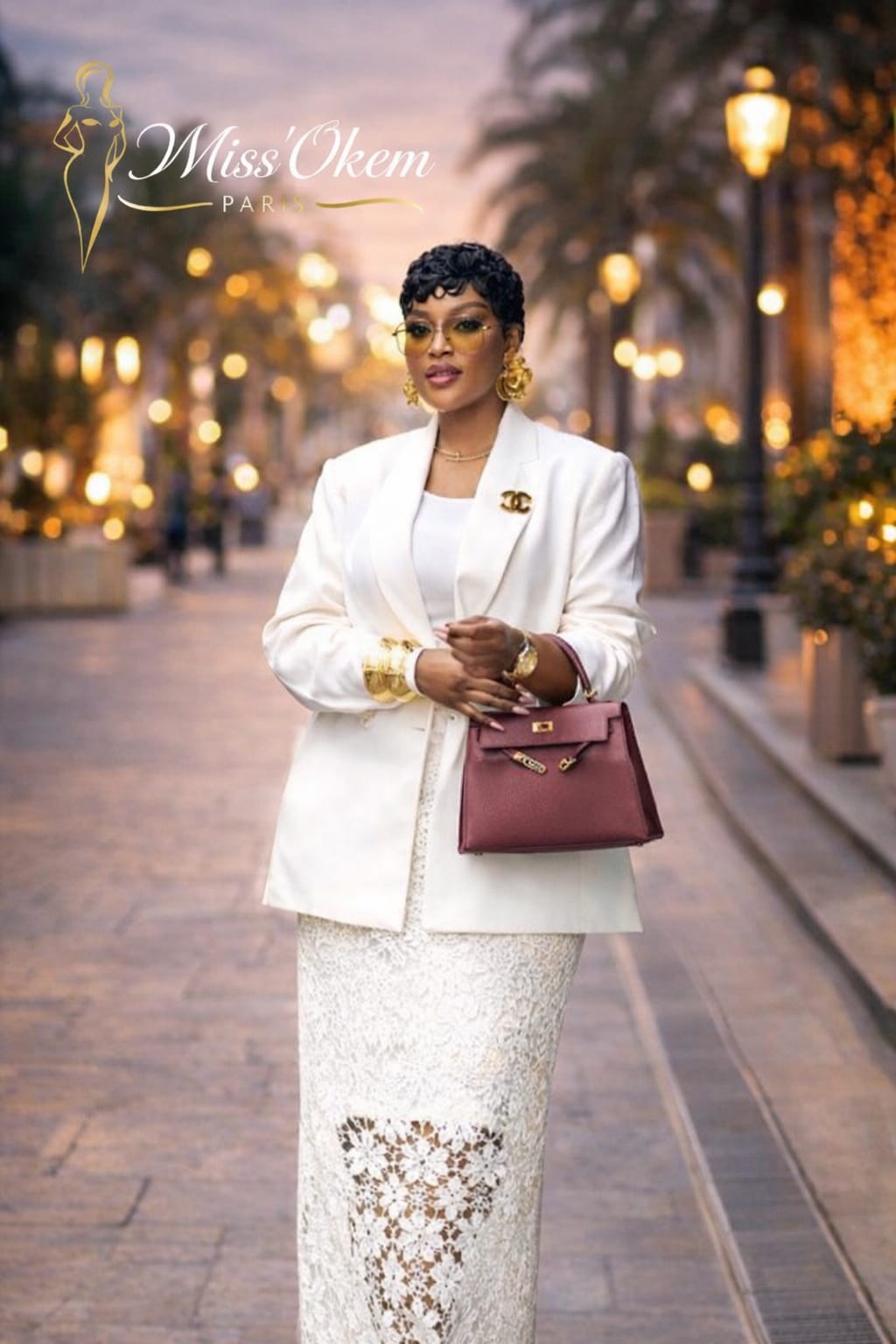 Ensemble Élégance Parisienne – Miss’Okem BLANC