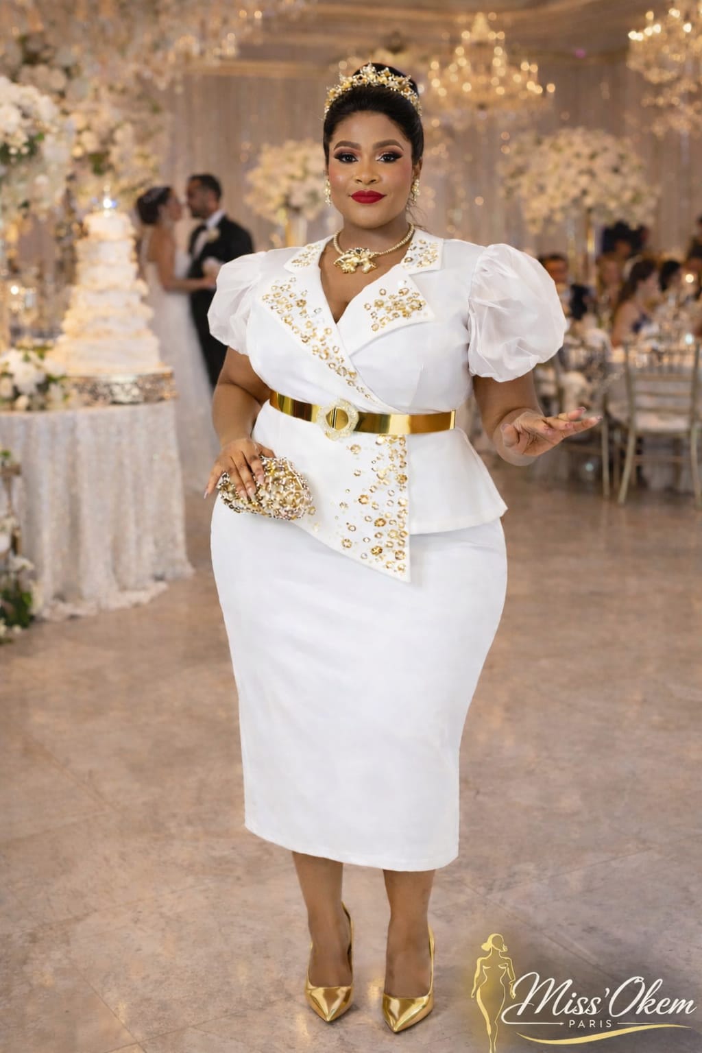 Robe Élégance Dorée – Miss’Okem Paris