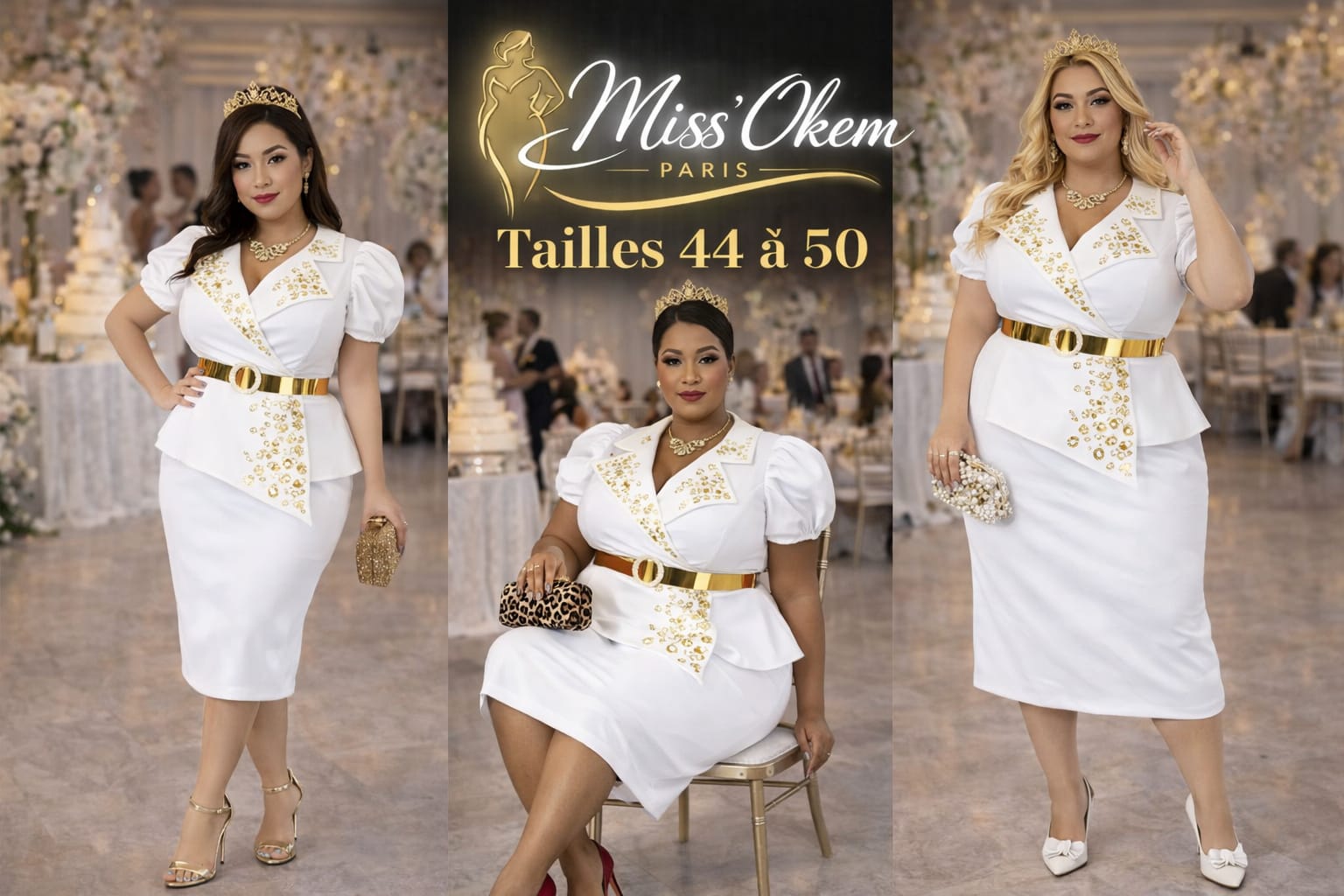 Robe Élégance Dorée – Miss’Okem Paris