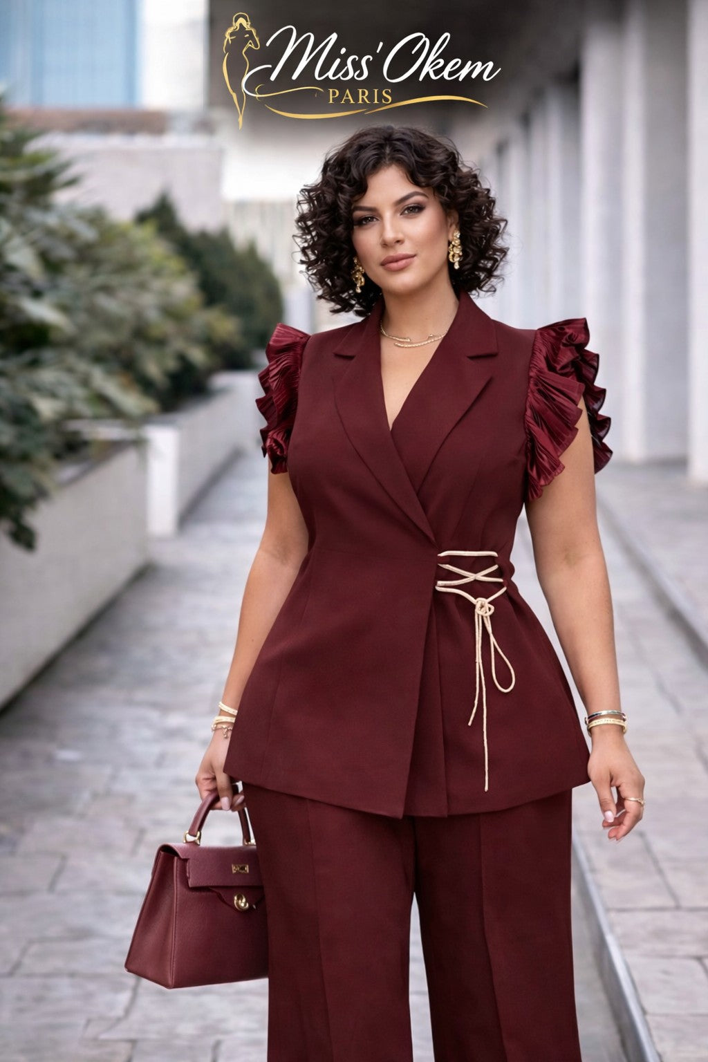 Ensemble Élégance Bordeaux – Miss’Okem Paris