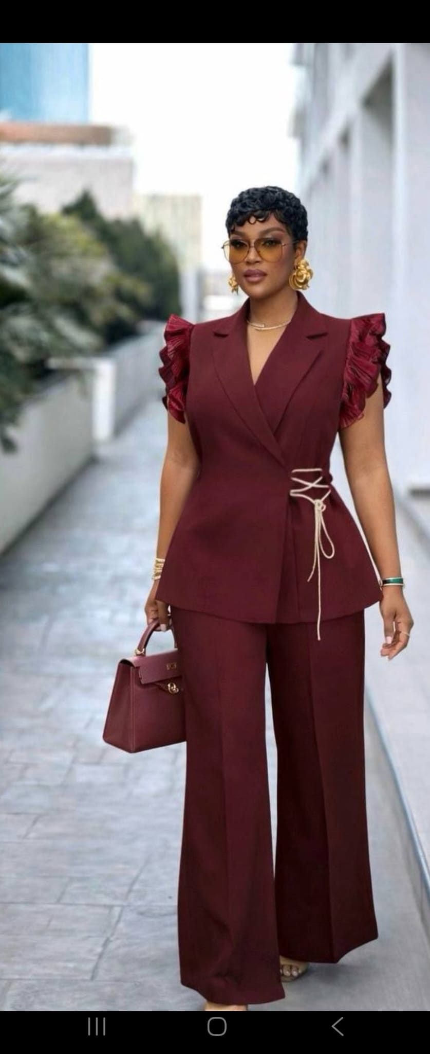 Ensemble Élégance Bordeaux – Miss’Okem Paris