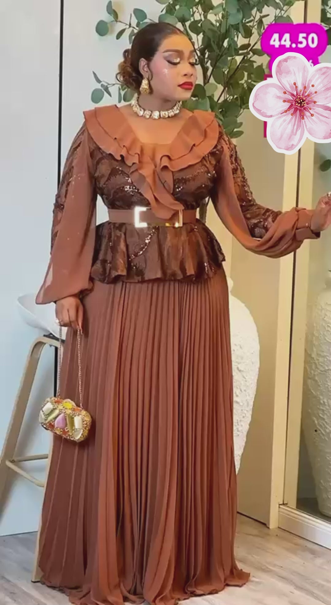 ROBE ELEGANTE PLISSÉE