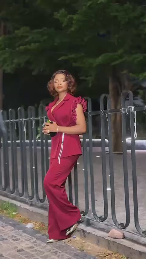 Ensemble Élégance Bordeaux – Miss’Okem Paris