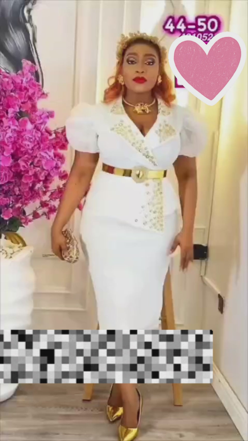 Robe Élégance Dorée – Miss’Okem Paris